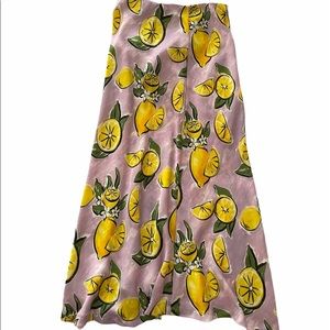 Lavender lemon midi skirt